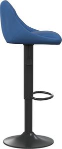 vidaXL Stołek barowy, niebieski, obity aksamitem 3