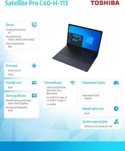 Laptop Toshiba Satellite Pro C40-H-113 (A1PYS36E1166) 5