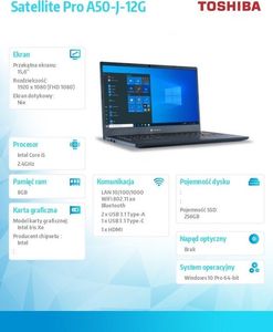 Laptop Toshiba Satellite Pro A50-J-12G (A1PML15E1133) 6