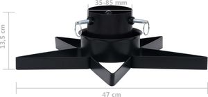 vidaXL Stojak na choinkę Czarna 7