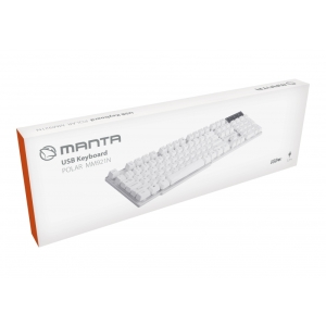 Klawiatura Manta Przewodowa Biała US (MM921N) 2