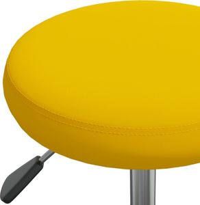 vidaXL Krzesło stołowe, musztardowe, obite aksamitem 5