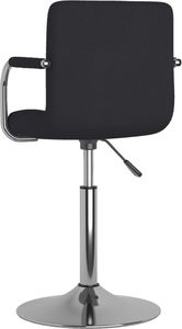 vidaXL Krzesło stołowe, czarne, tapicerowane tkaniną 5