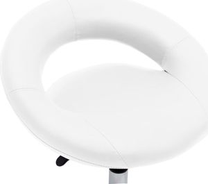 vidaXL Obrotowe krzesło stołowe, białe, obite sztuczną skórą 6