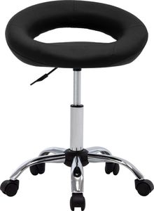vidaXL Obrotowe krzesło stołowe, czarne, sztuczna skóra 2