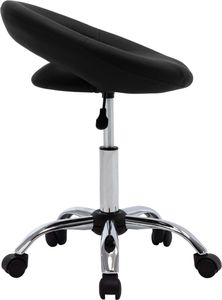 vidaXL Obrotowe krzesło stołowe, czarne, sztuczna skóra 3