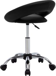 vidaXL Obrotowe krzesło stołowe, czarne, sztuczna skóra 4