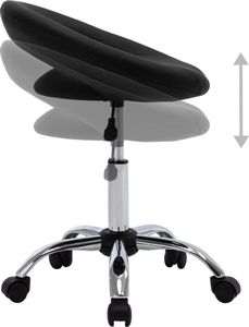 vidaXL Obrotowe krzesło stołowe, czarne, sztuczna skóra 5