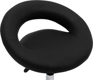 vidaXL Obrotowe krzesło stołowe, czarne, sztuczna skóra 6