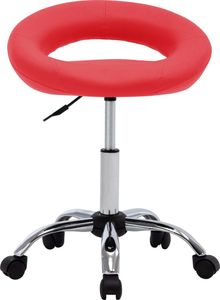 vidaXL Obrotowe krzesło stołowe, czerwone, sztuczna skóra 2