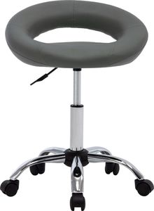 vidaXL Obrotowe krzesło stołowe, szare, obite sztuczną skórą 2