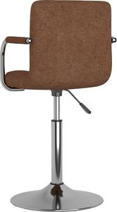 vidaXL Krzesło stołowe, brązowe, tapicerowane tkaniną 5