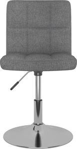 vidaXL Obrotowe krzesła stołowe, 4 szt., jasnoszare, obite tkaniną 4