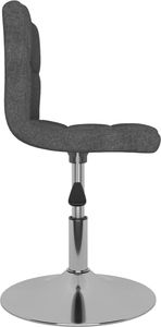 vidaXL Obrotowe krzesła stołowe, 4 szt., ciemnoszare, obite tkaniną 3