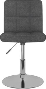 vidaXL Obrotowe krzesła stołowe, 4 szt., ciemnoszare, obite tkaniną 4