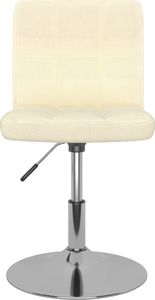 vidaXL Obrotowe krzesła stołowe, 4 szt., kremowe, obite tkaniną 3