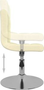 vidaXL Obrotowe krzesła stołowe, 4 szt., kremowe, obite tkaniną 5
