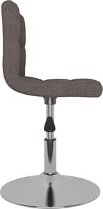 vidaXL Obrotowe krzesła stołowe, 4 szt., kolor taupe, obite tkaniną 3