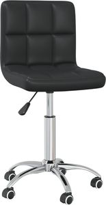vidaXL Obrotowe krzesło stołowe, czarne, sztuczna skóra 1