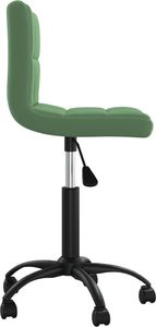 vidaXL Obrotowe krzesło stołowe, ciemnozielone, obite aksamitem 3