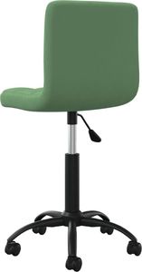 vidaXL Obrotowe krzesło stołowe, ciemnozielone, obite aksamitem 6
