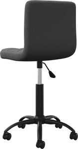 vidaXL Obrotowe krzesło stołowe, czarne, tapicerowane aksamitem 2