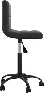 vidaXL Obrotowe krzesło stołowe, czarne, tapicerowane aksamitem 4
