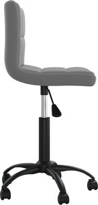 vidaXL Obrotowe krzesło stołowe, ciemnoszare, obite aksamitem 3