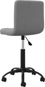 vidaXL Obrotowe krzesło stołowe, ciemnoszare, obite aksamitem 5