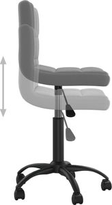 vidaXL Obrotowe krzesło stołowe, ciemnoszare, obite aksamitem 6