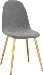 vidaXL Krzesła stołowe, 6 szt., jasnoszare, obite aksamitem 4