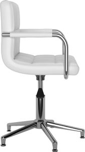 vidaXL Obrotowe krzesła stołowe, 4 szt., białe, obite sztuczną skórą 4