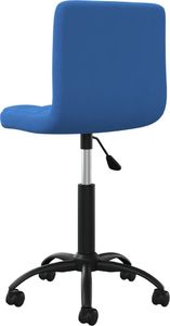 vidaXL Obrotowe krzesło stołowe, niebieskie, obite aksamitem 5