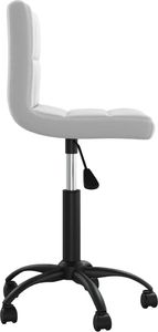 vidaXL Obrotowe krzesło stołowe, jasnoszare, obite aksamitem 3