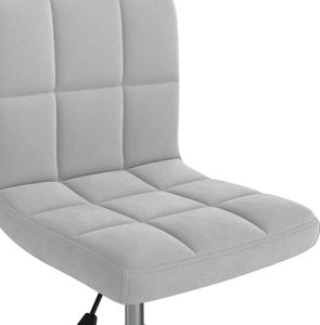 vidaXL Obrotowe krzesło stołowe, jasnoszare, obite aksamitem 4