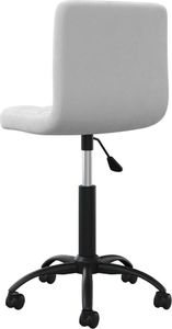 vidaXL Obrotowe krzesło stołowe, jasnoszare, obite aksamitem 5