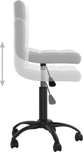 vidaXL Obrotowe krzesło stołowe, jasnoszare, obite aksamitem 6