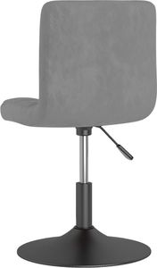 vidaXL Obrotowe krzesło stołowe, jasnoszare, obite aksamitem 4