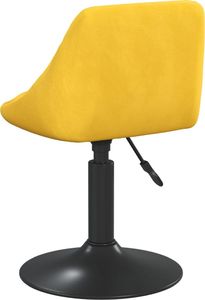 vidaXL Krzesło stołowe, musztardowe, obite aksamitem 4