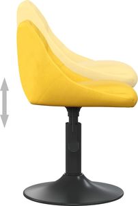 vidaXL Krzesło stołowe, musztardowe, obite aksamitem 5