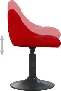 vidaXL Krzesło stołowe, winna czerwień, aksamitne 5