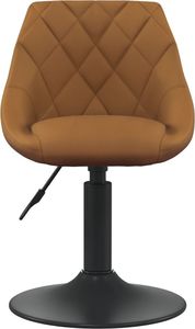 vidaXL Krzesło stołowe, brązowe, obite aksamitem 2