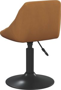 vidaXL Krzesło stołowe, brązowe, obite aksamitem 4