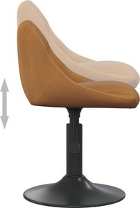 vidaXL Krzesło stołowe, brązowe, obite aksamitem 5