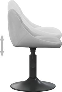 vidaXL Obrotowe krzesła stołowe, 6 szt., jasnoszare, obite aksamitem 6