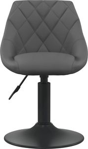 vidaXL Krzesło stołowe, ciemnoszare, obite aksamitem 2