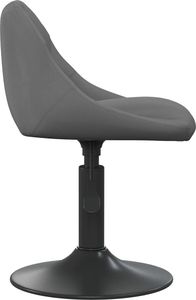 vidaXL Krzesło stołowe, ciemnoszare, obite aksamitem 3