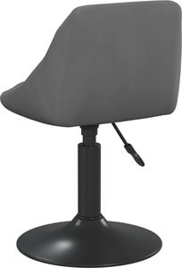 vidaXL Obrotowe krzesła stołowe, 4 szt., ciemnoszare, obite aksamitem 5