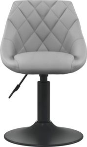 vidaXL Obrotowe krzesła stołowe, 4 szt., jasnoszare, obite aksamitem 3