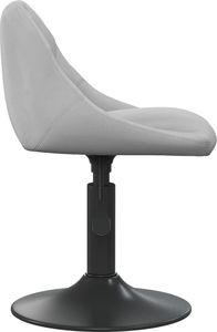 vidaXL Obrotowe krzesła stołowe, 4 szt., jasnoszare, obite aksamitem 4